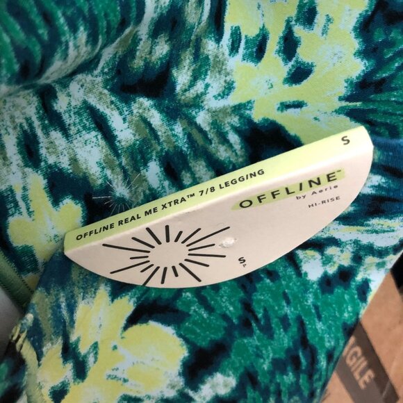 Offline By Aerie Real Me Xtra 7/8 Hi-Rise Legging Green/Blue Size S - Picture 3 of 5